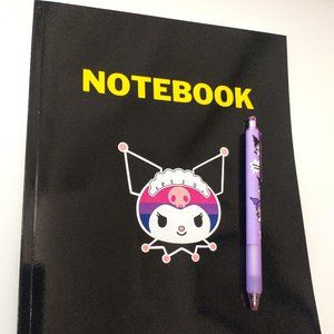 Kuromi Hello Kitty Character Notebook, Pen & Stickers Lot